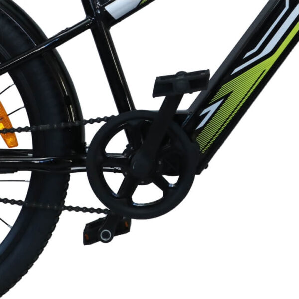 pedal set of black coloured nexzu electric bicycle Rompus+ model