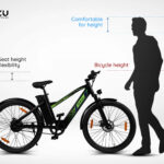 nexzu electric bicycle roadlark model black height check with reference to man standing