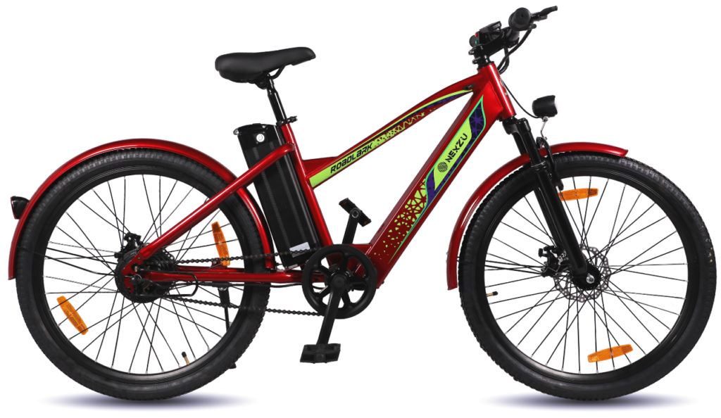 nexzu electric bicycle Roadlark model red