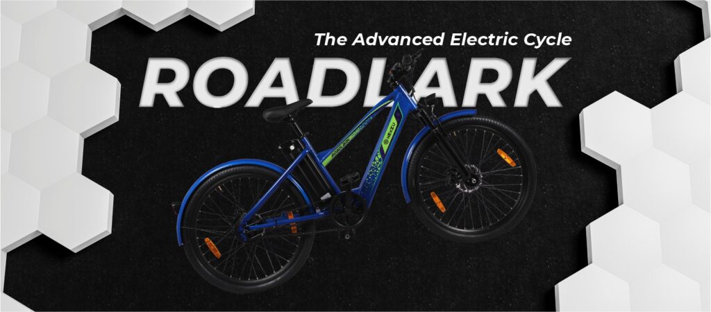 nexzu electric bicycle Roadlark model blue