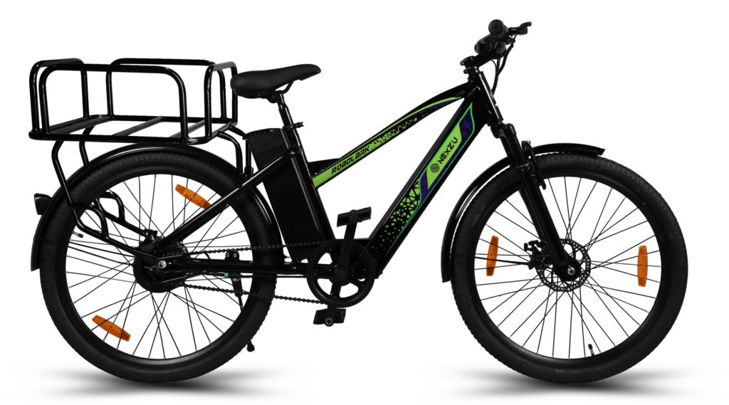 electric bicycle Roadlark model with cargo carrier black